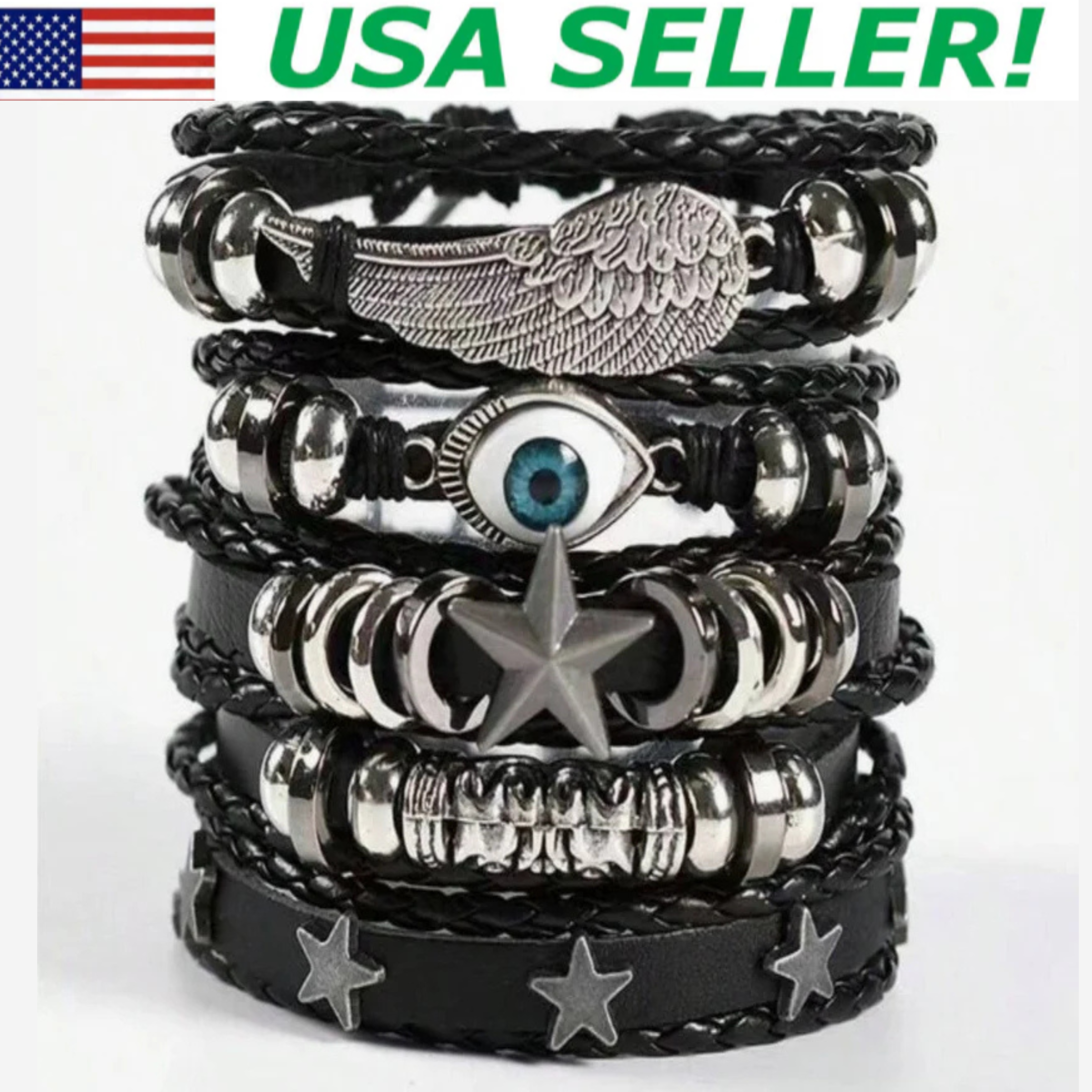 Eye Goth Bracelet Set