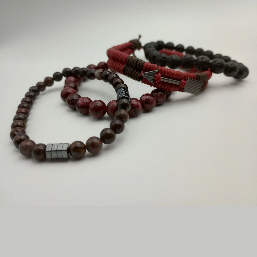 Red Jasper Boho Bracelet Set