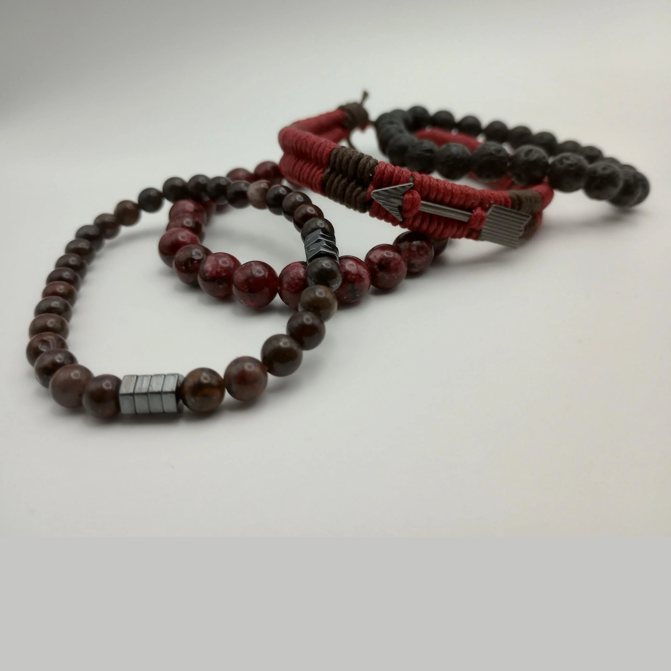 Red Jasper Boho Bracelet Set