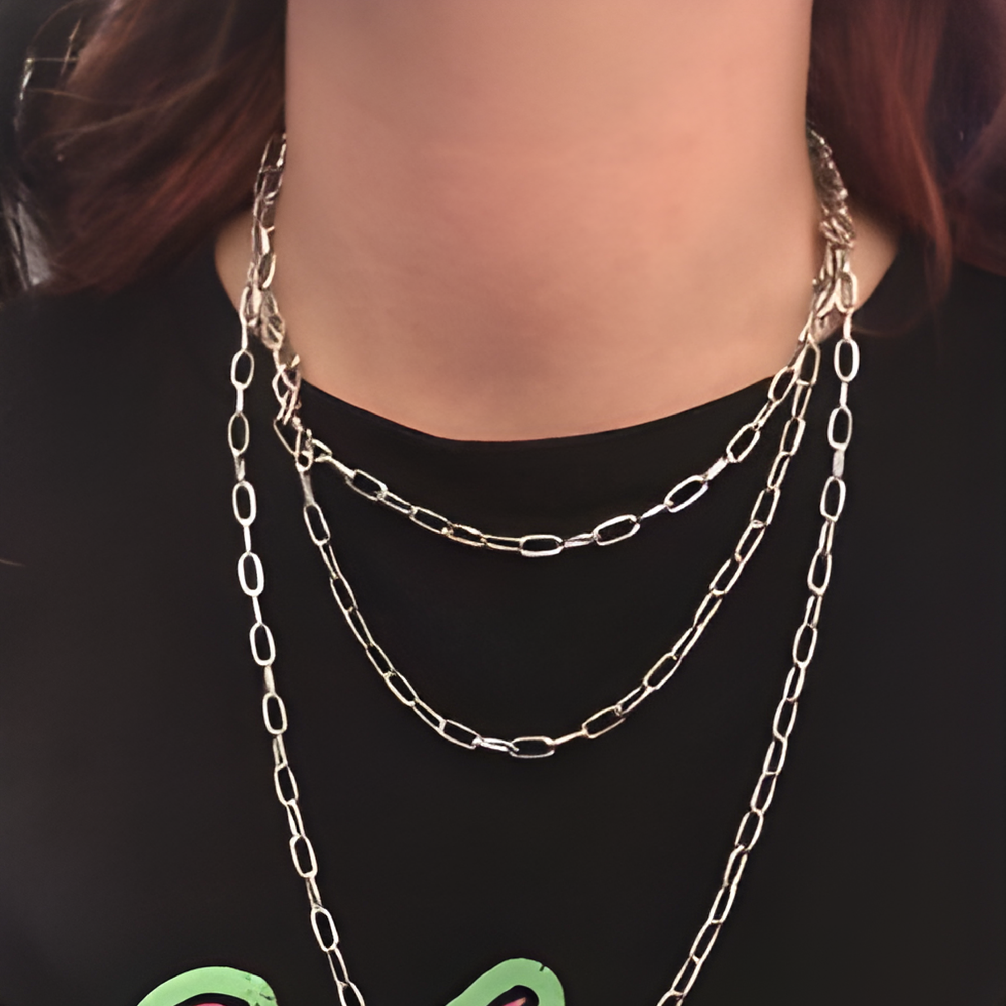 Layered Y2K Chain Necklace