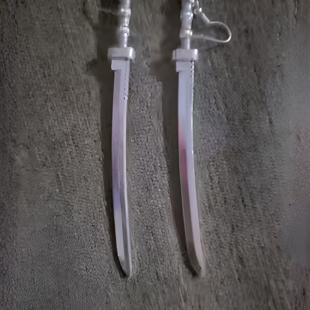 Samurai Dagger Sword Earrings