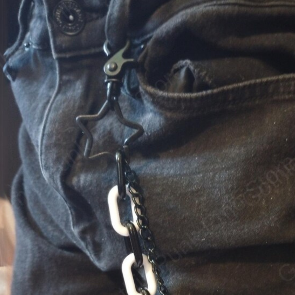 Black White Star Pants Chain