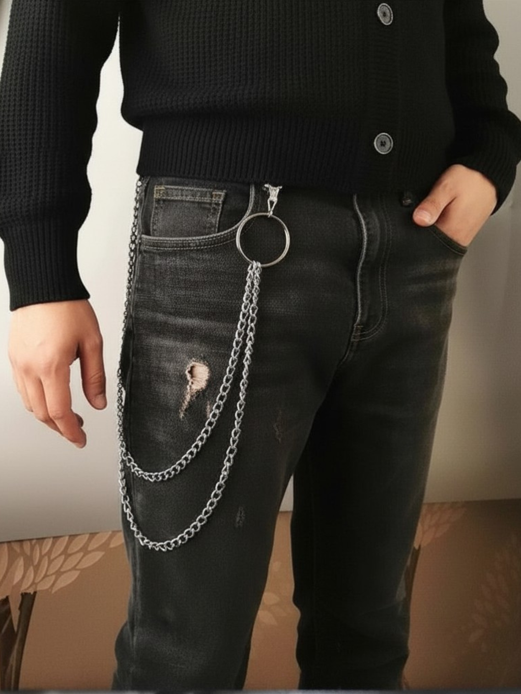 3 Layer Biker Wallet Chain