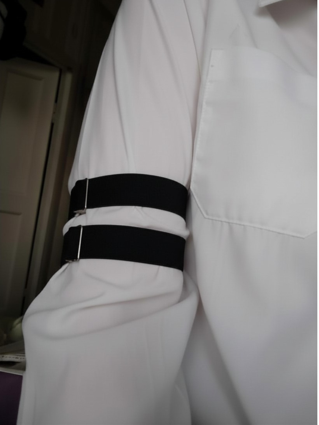 Black Shirt Sleeve Garters