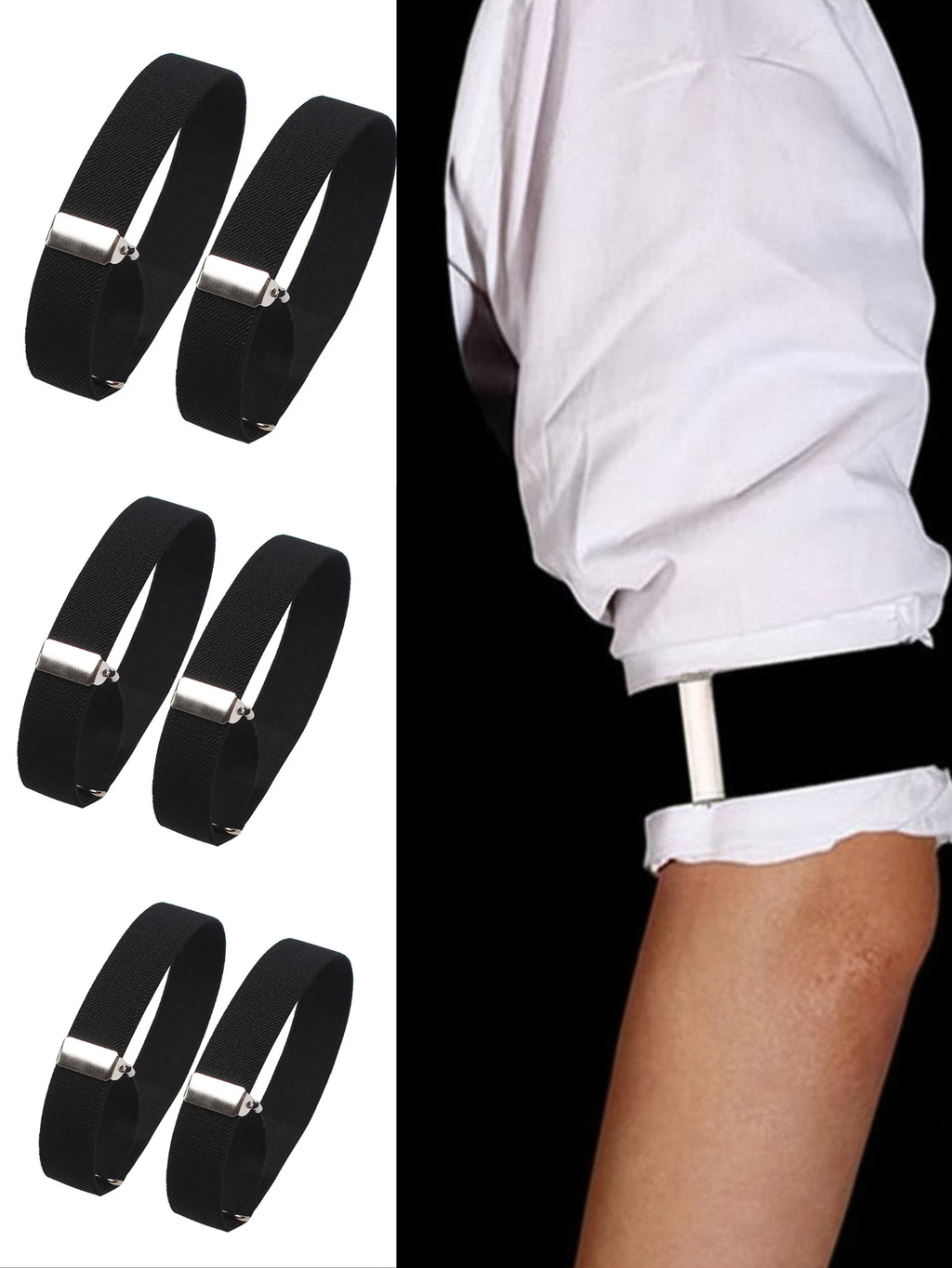 Black Shirt Sleeve Garters