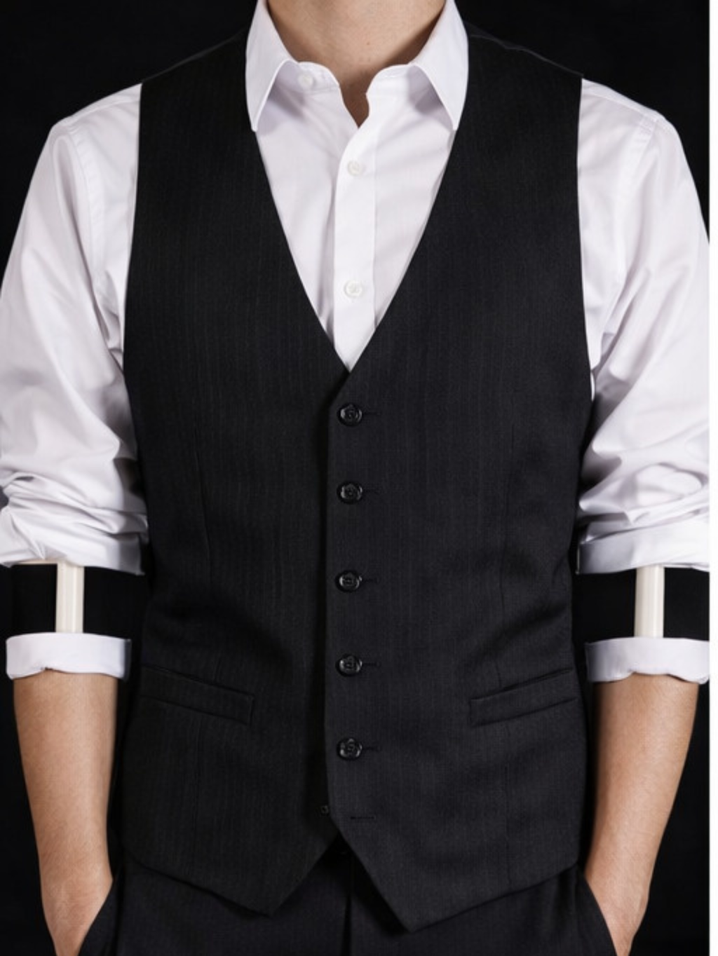 Black Shirt Sleeve Garters
