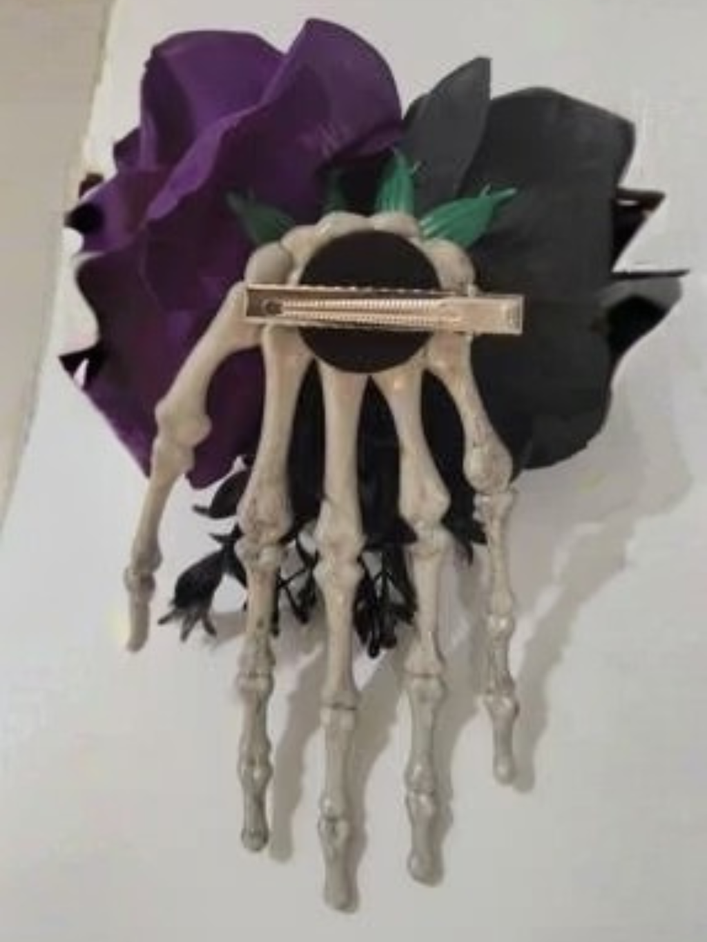 Gothic Purple Flower Large Hair Clip