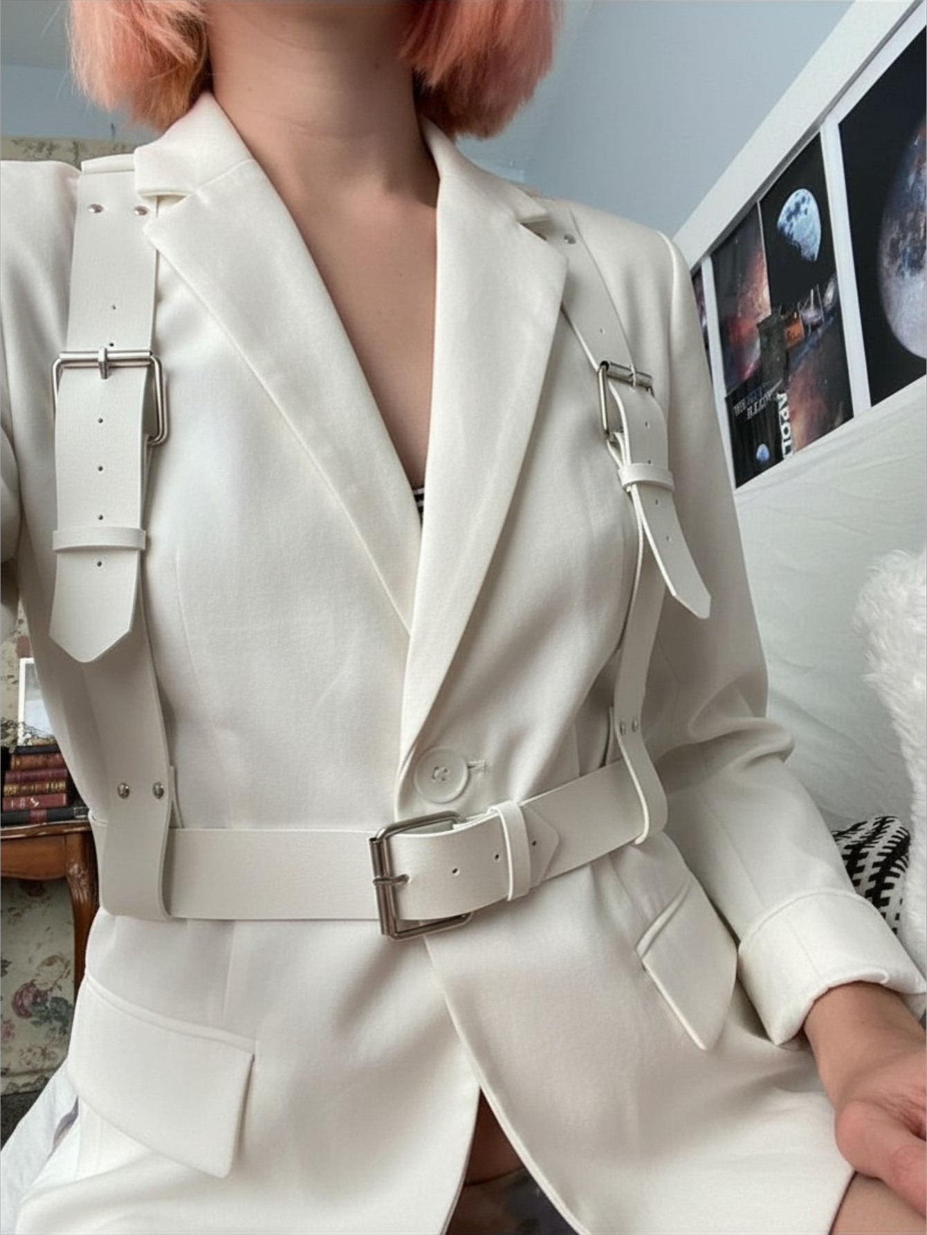 Vegan Leather Suspenders