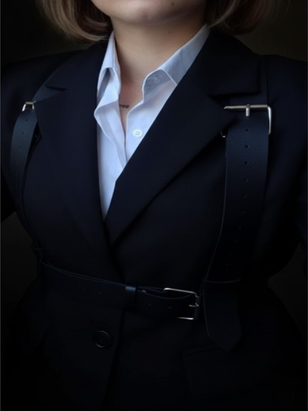 Vegan Leather Suspenders