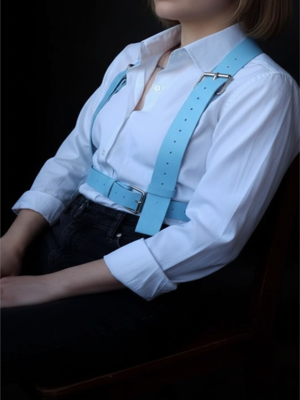 Vegan Leather Suspenders