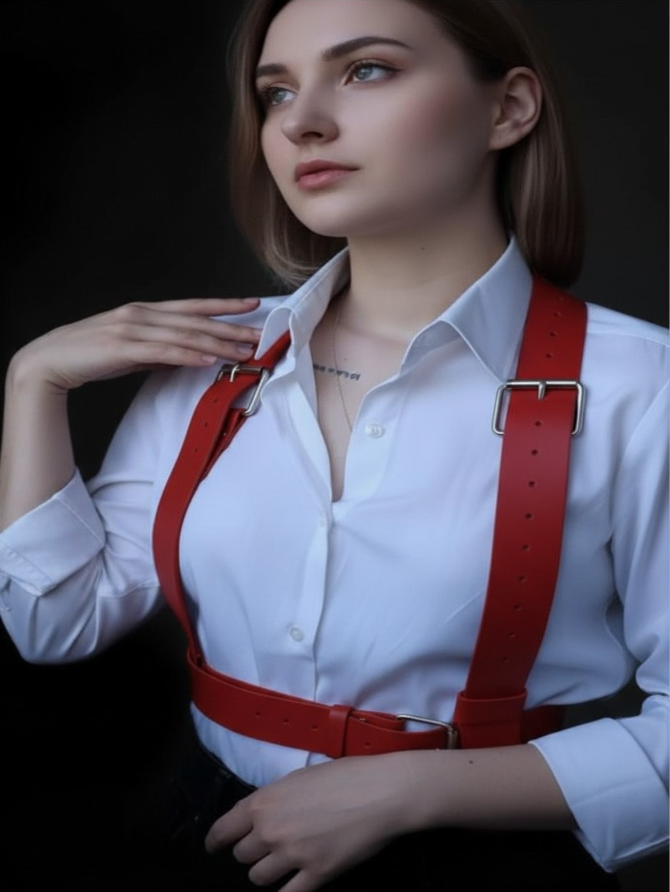Vegan Leather Suspenders