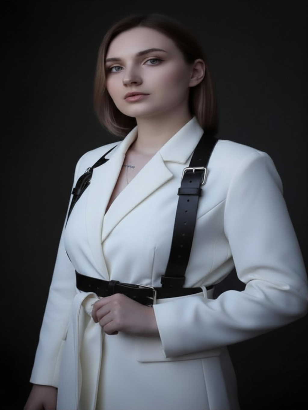 Vegan Leather Suspenders