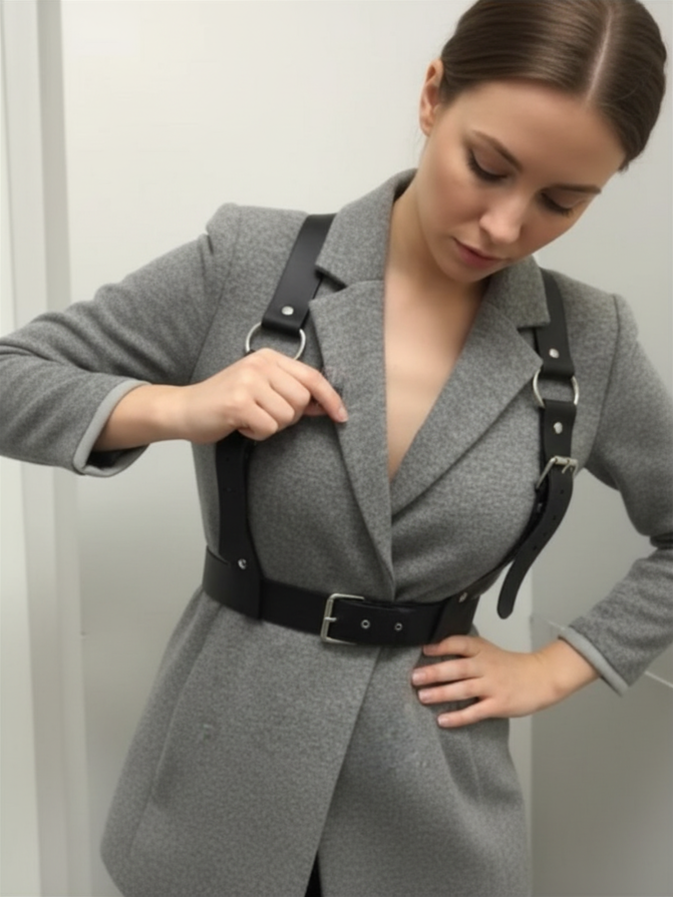 Vegan Leather Suspenders