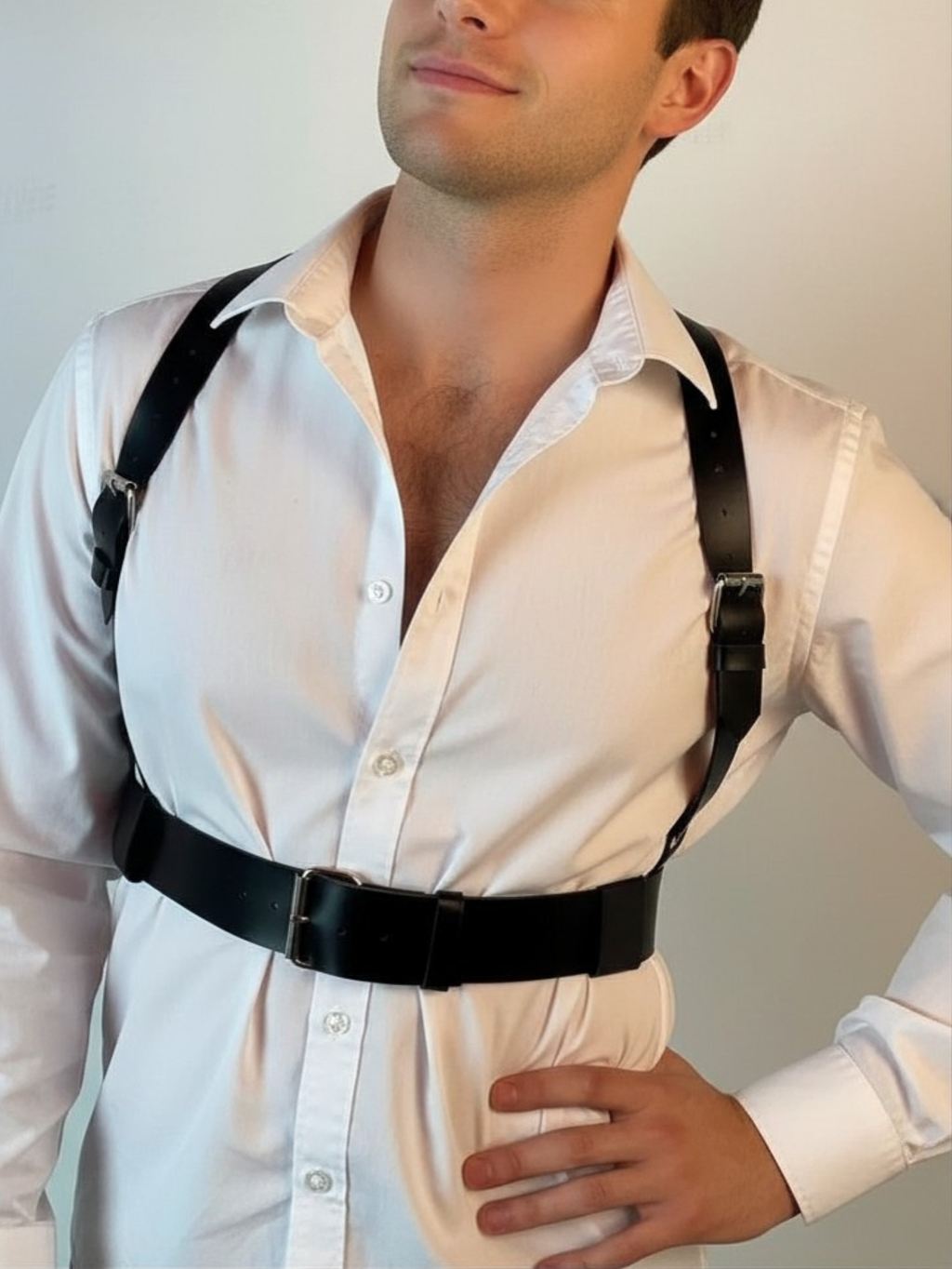 Vegan Leather Suspenders