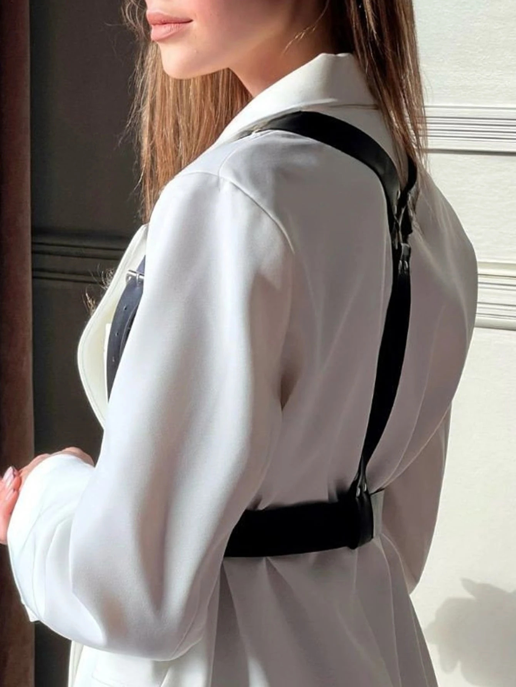 Vegan Leather Suspenders