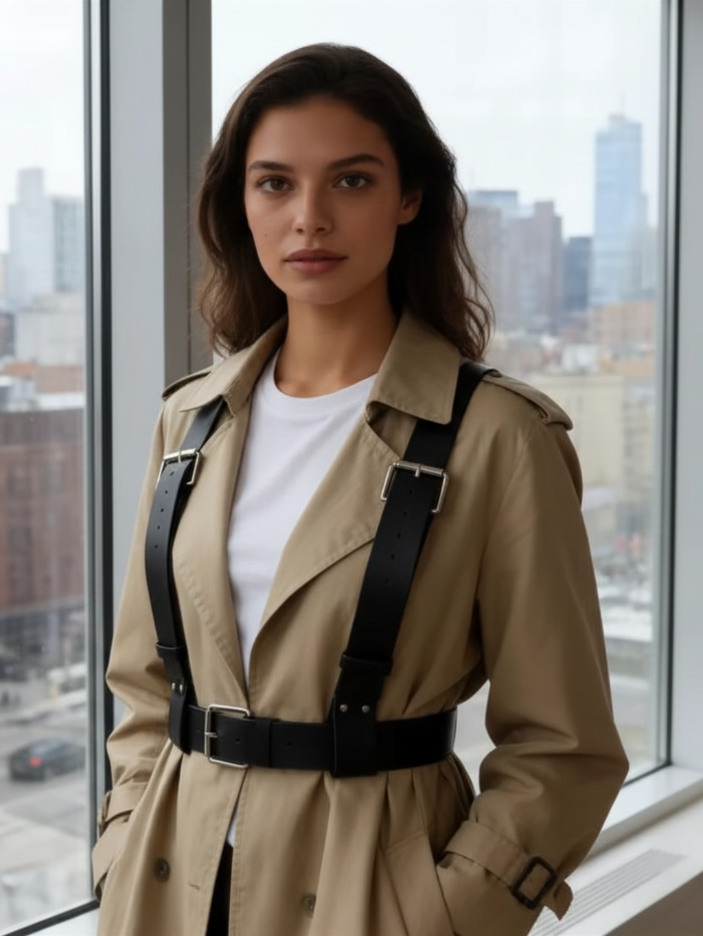 Vegan Leather Suspenders