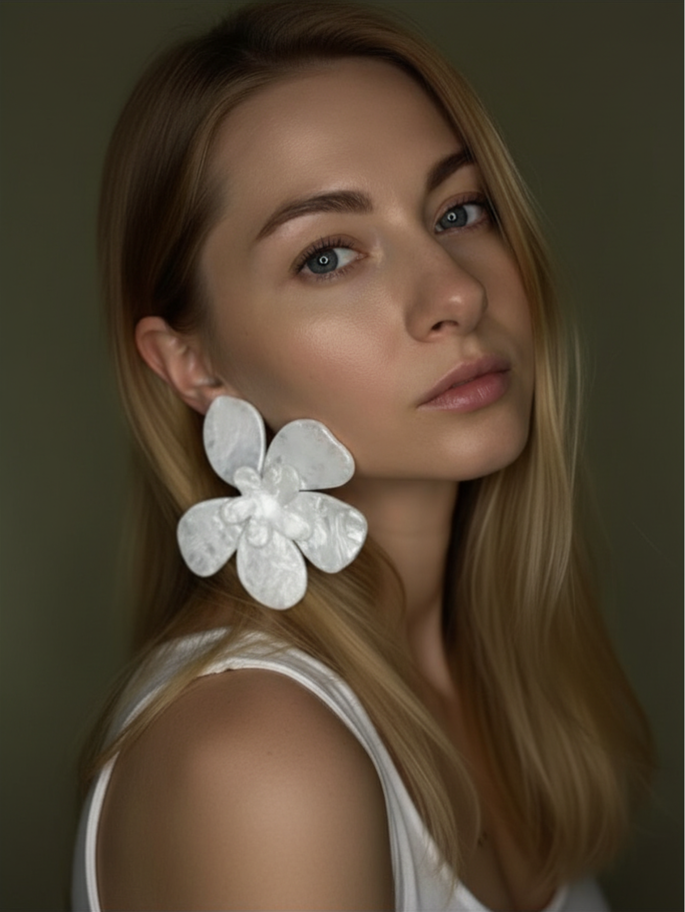 Flower Ceramic Earrings