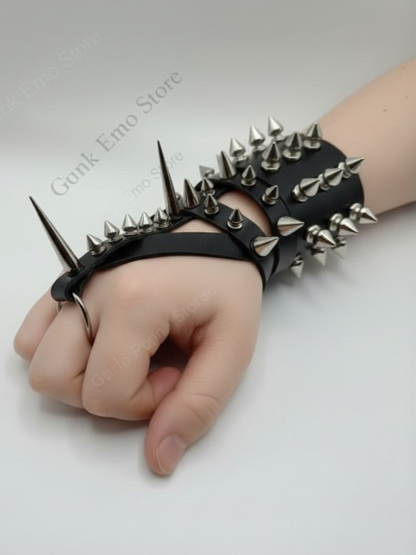 Gauntlet Punk Rock Spiked Bracelet Set