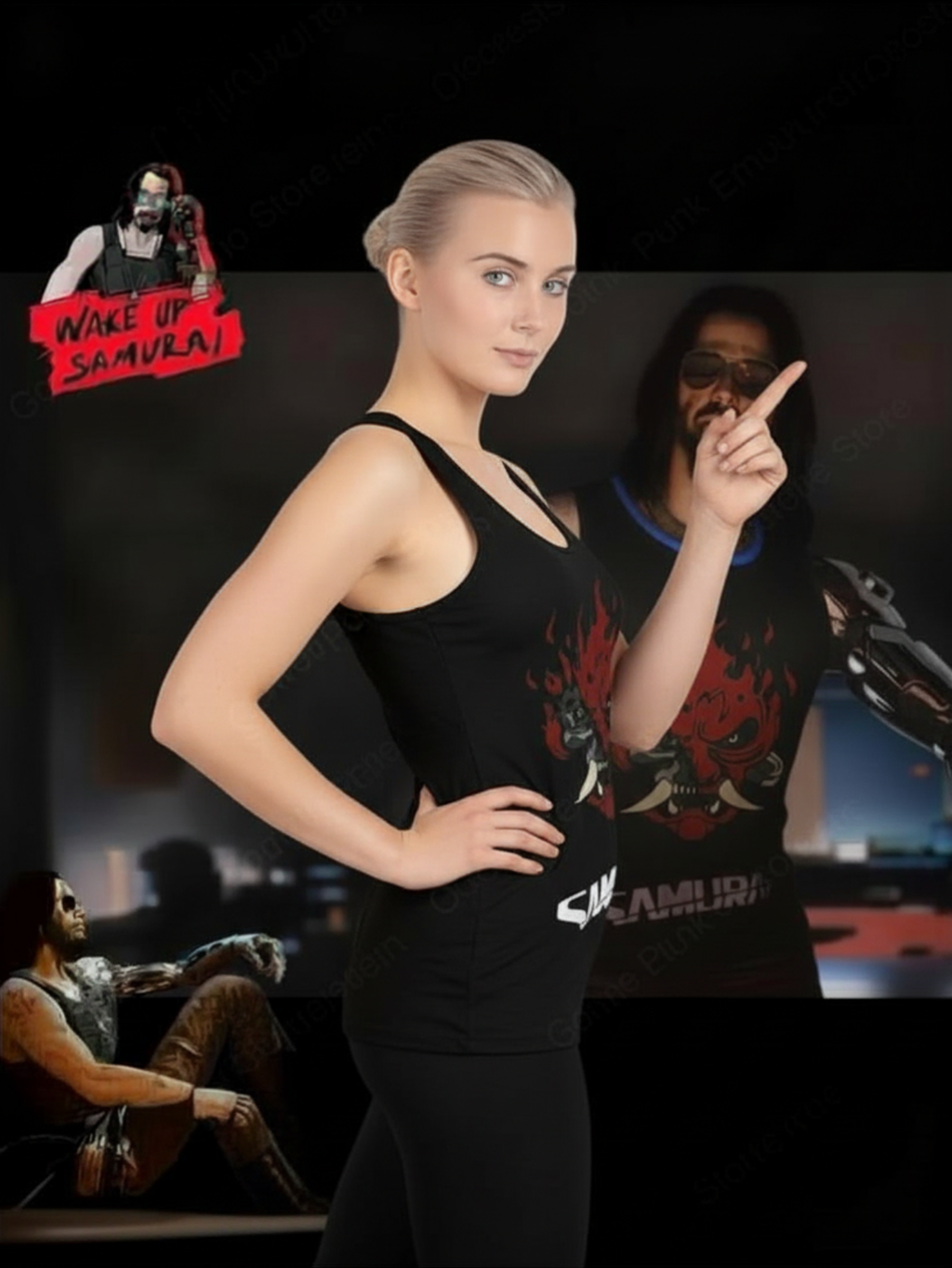 Johnny Silverhand Cosplay Tank Top