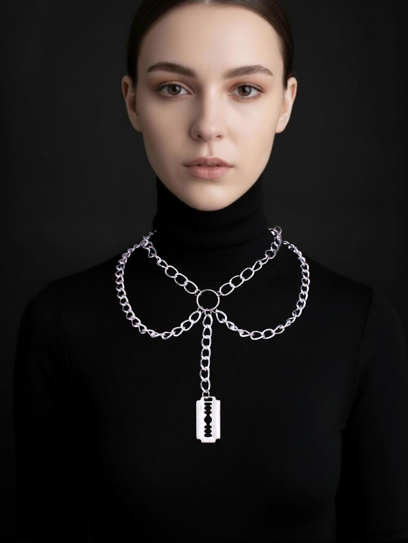 Razor Blade Chain Necklace