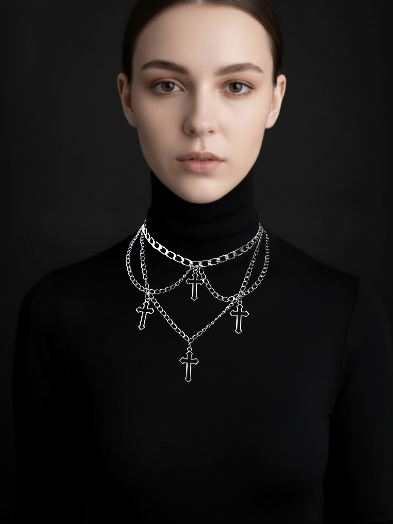 Cross Emo Chain Necklace