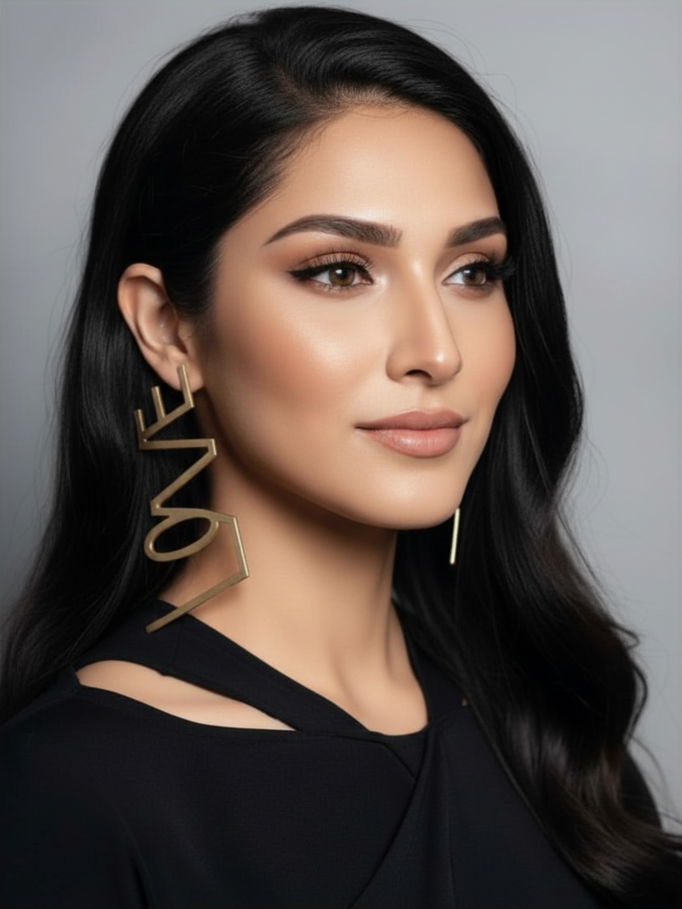 Gold Love Earrings