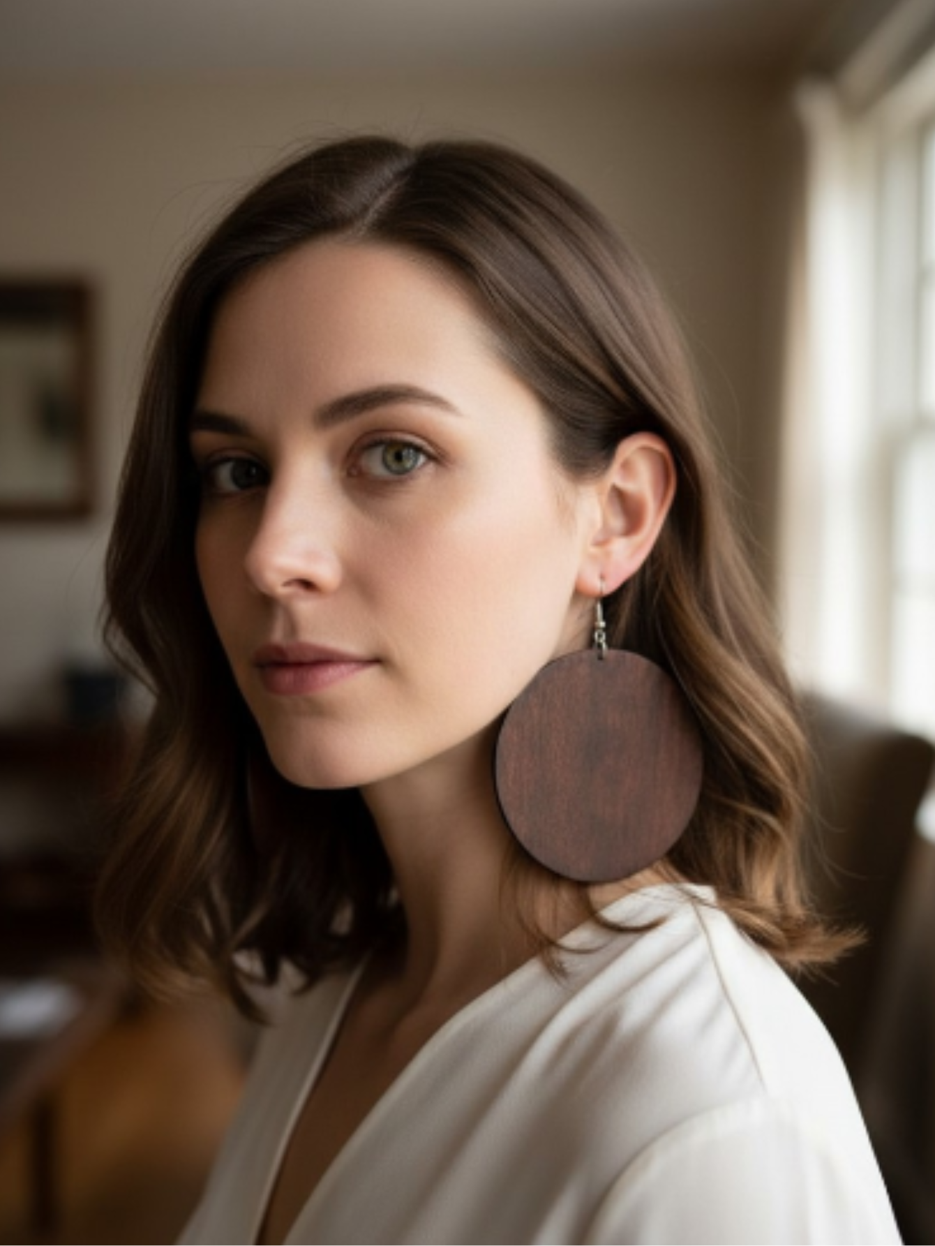 African Tribal Wooden Boho Earrings