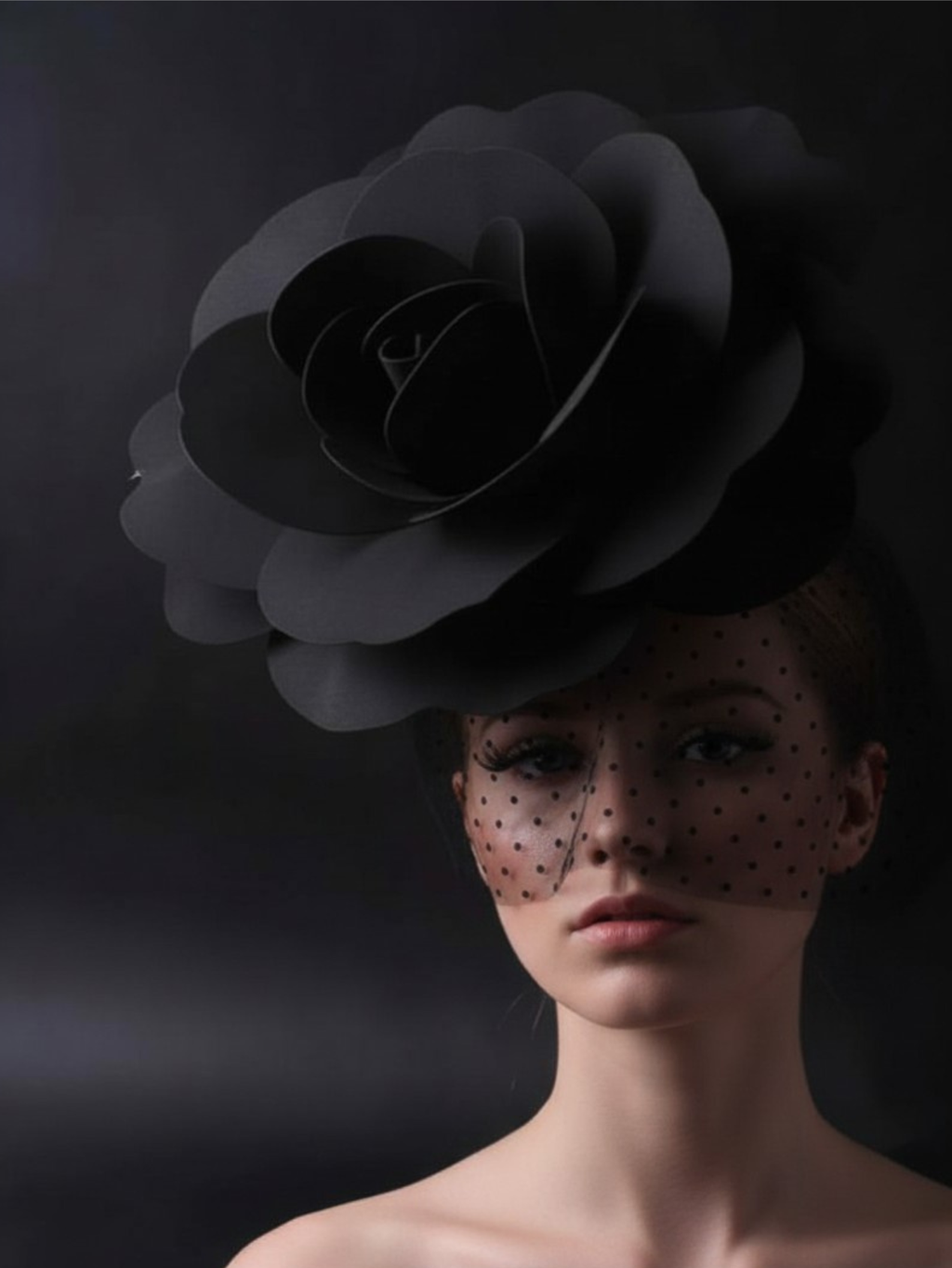 Drag Queen  Flower Hat With Veil