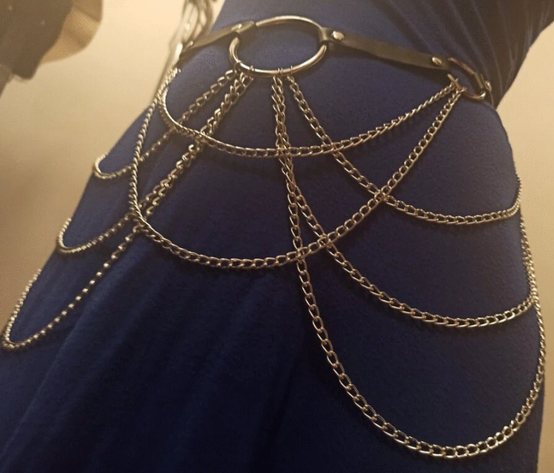 Emo Goth Chain Mail Belt