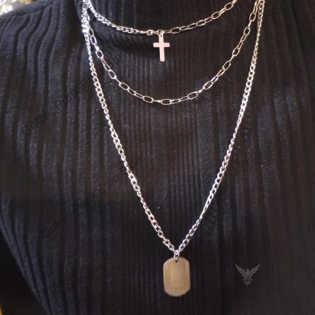 Cross 3Pcs Layer Necklace