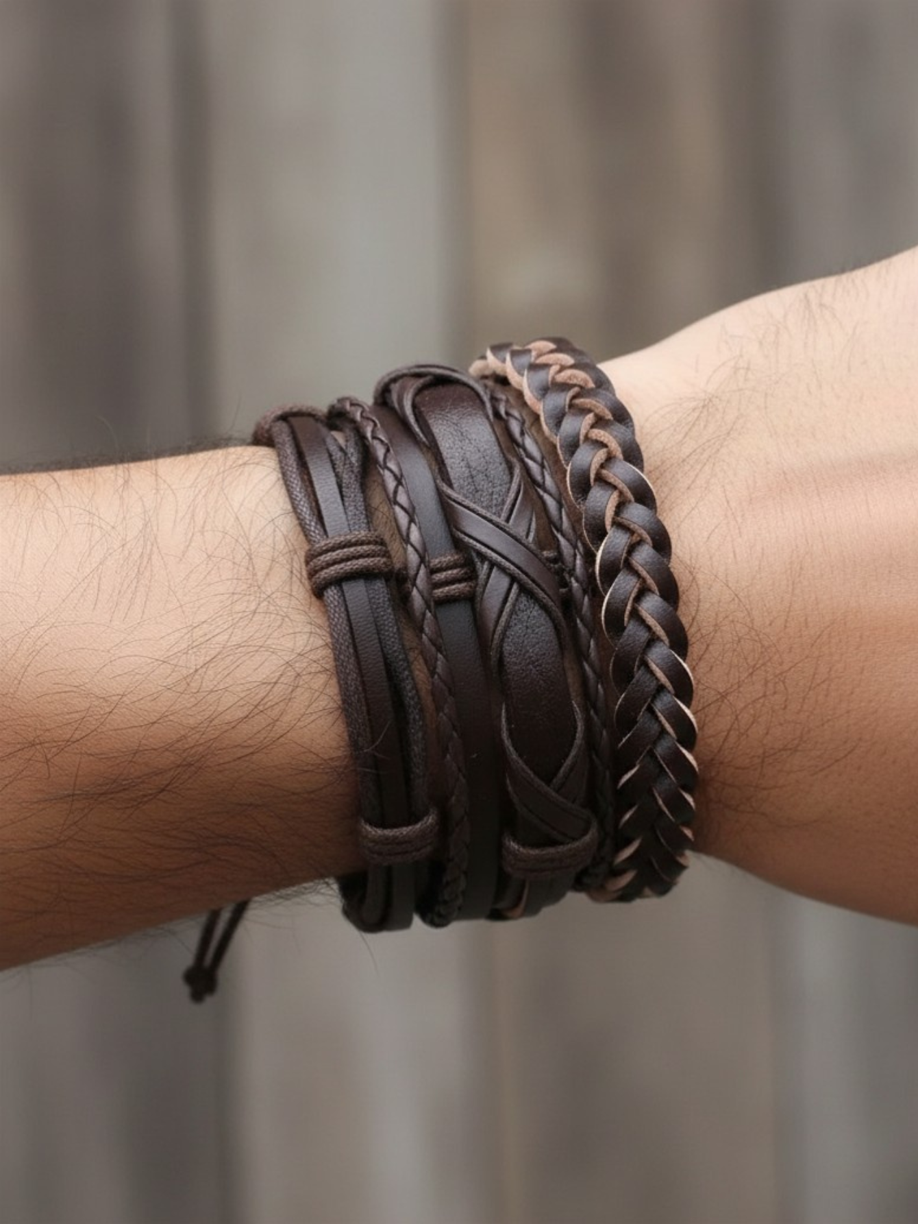 Brown Bracelet 5pc Set