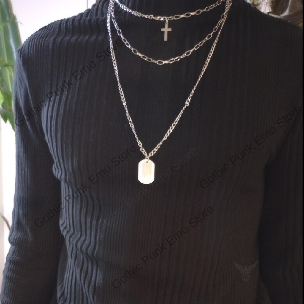 Cross 3Pcs Layer Necklace