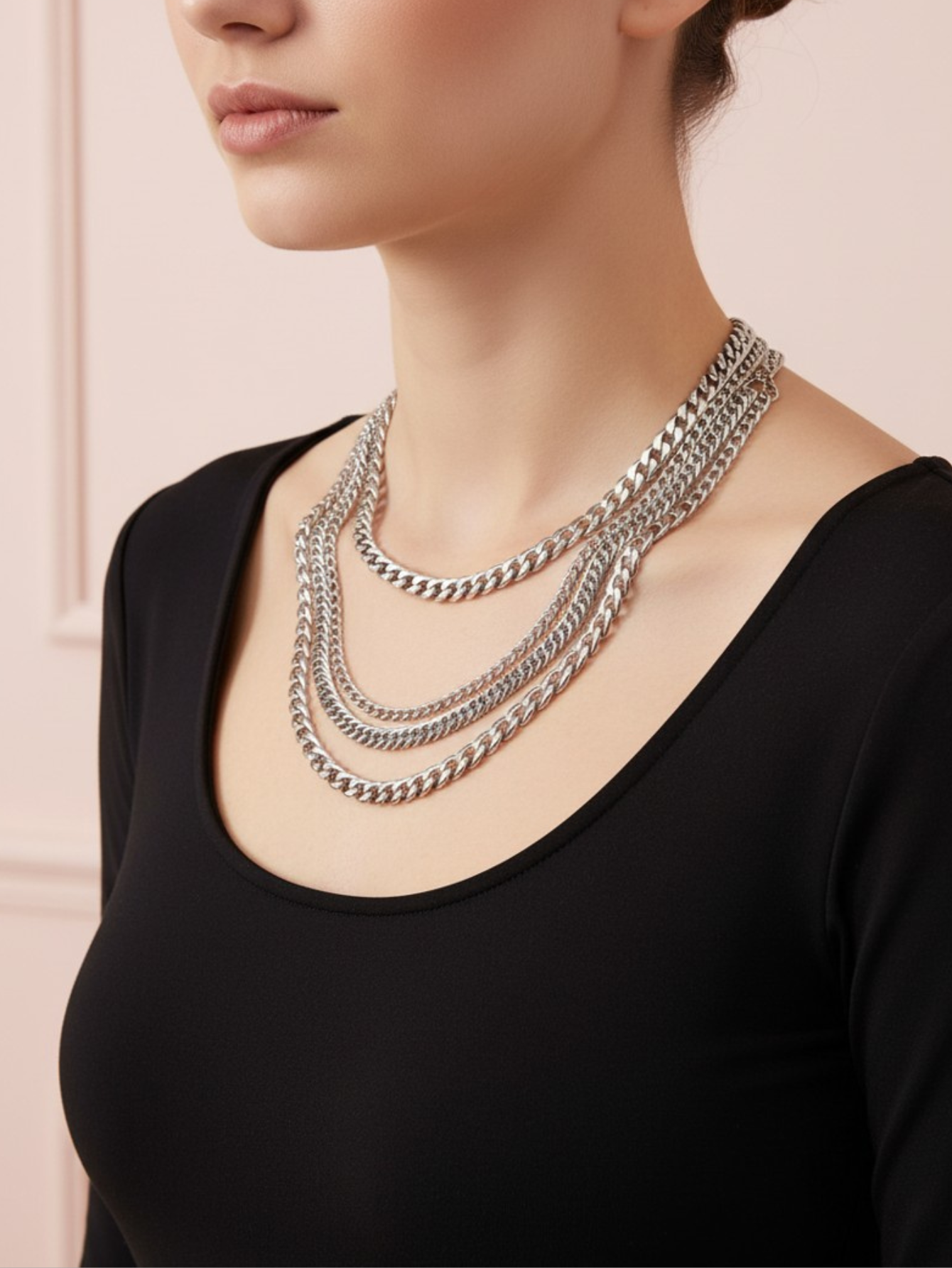 3pc Cuban Link Necklace Set