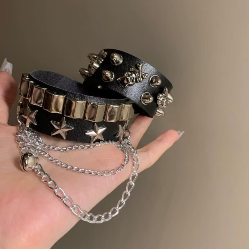 Skull Spiked Bracelet