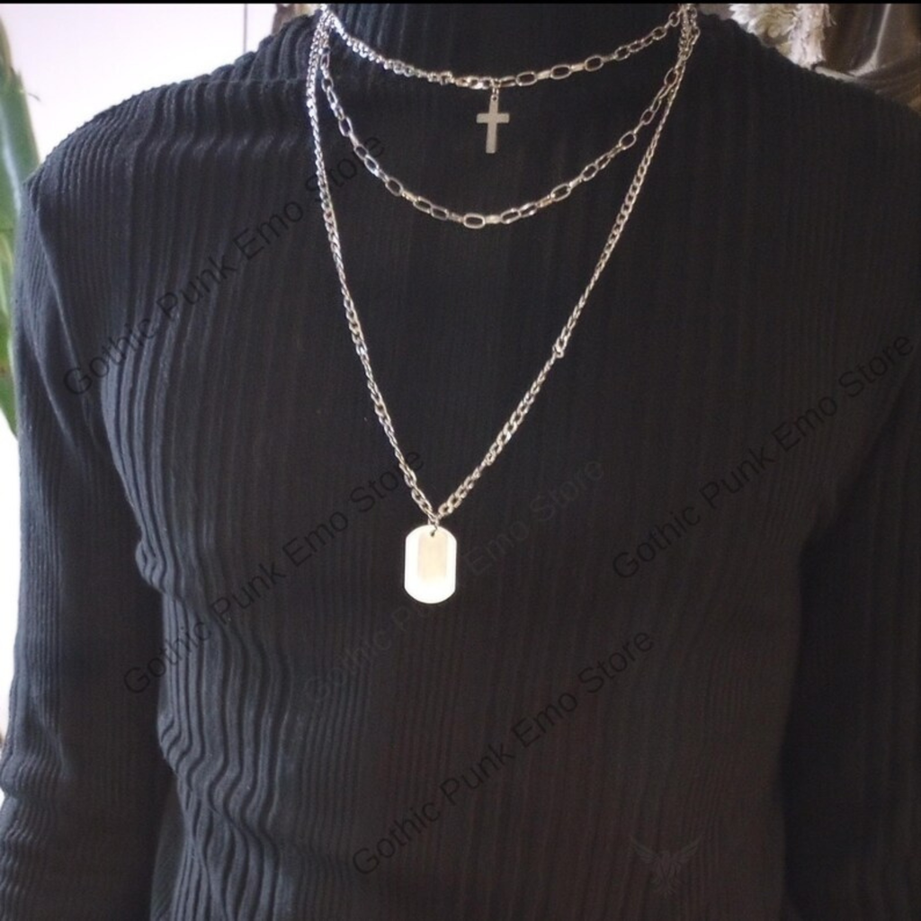 Cross 3Pcs Layer Necklace