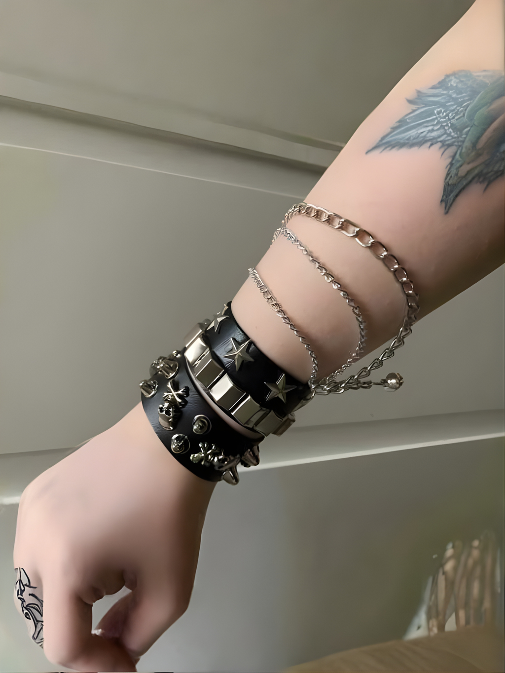 Punk Cuff Bracelet 2PC Set
