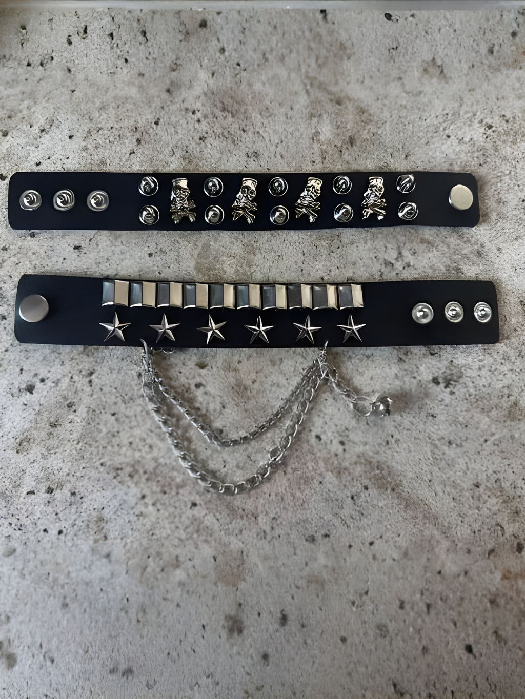 Punk Cuff Bracelet 2PC Set