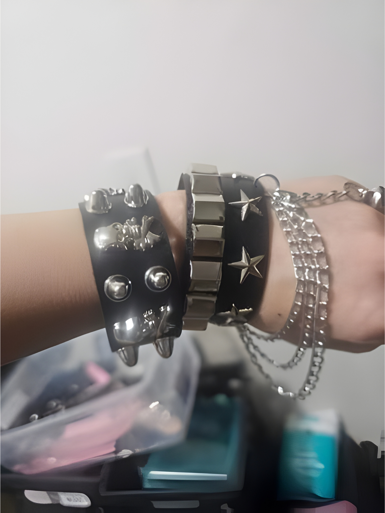 Punk Cuff Bracelet 2PC Set