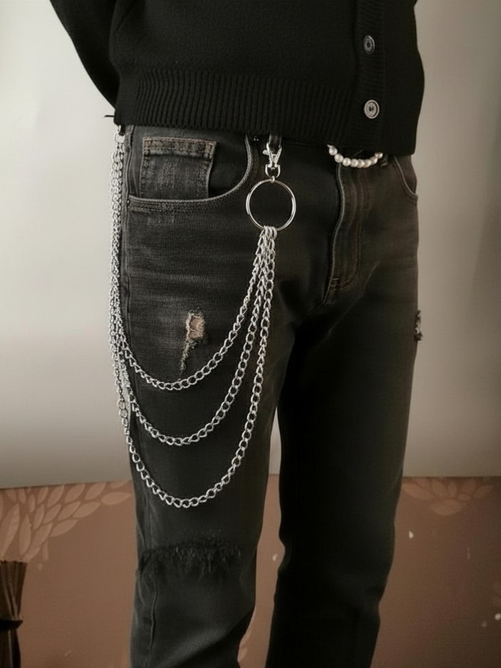 3 Layer Biker Wallet Chain