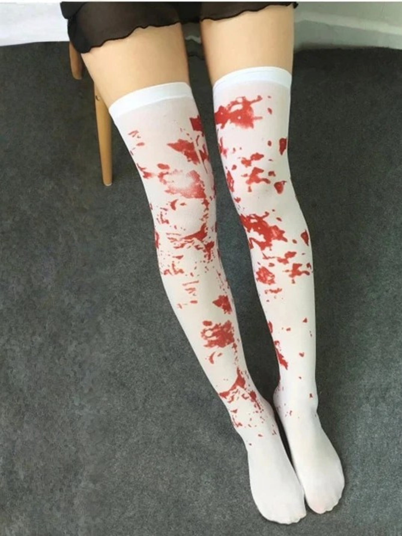 Gothic Blood Stocking Socks