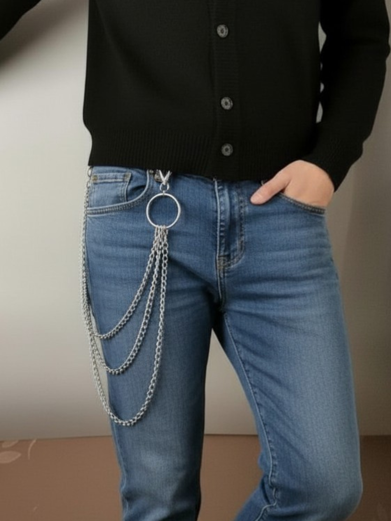 3 Layer Biker Wallet Chain