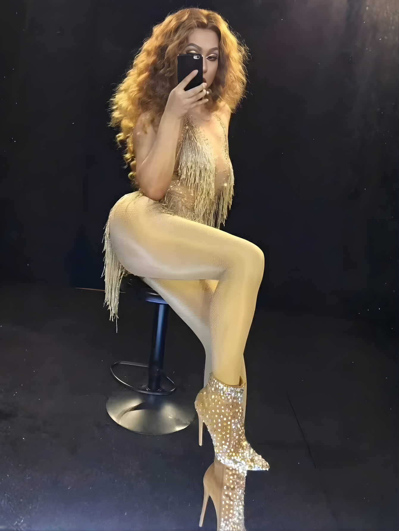 Tina Turner Fringe Dance Costume