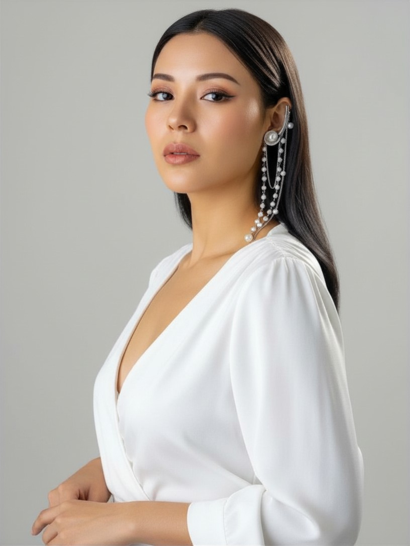 Pearl Chain Ear Cuf