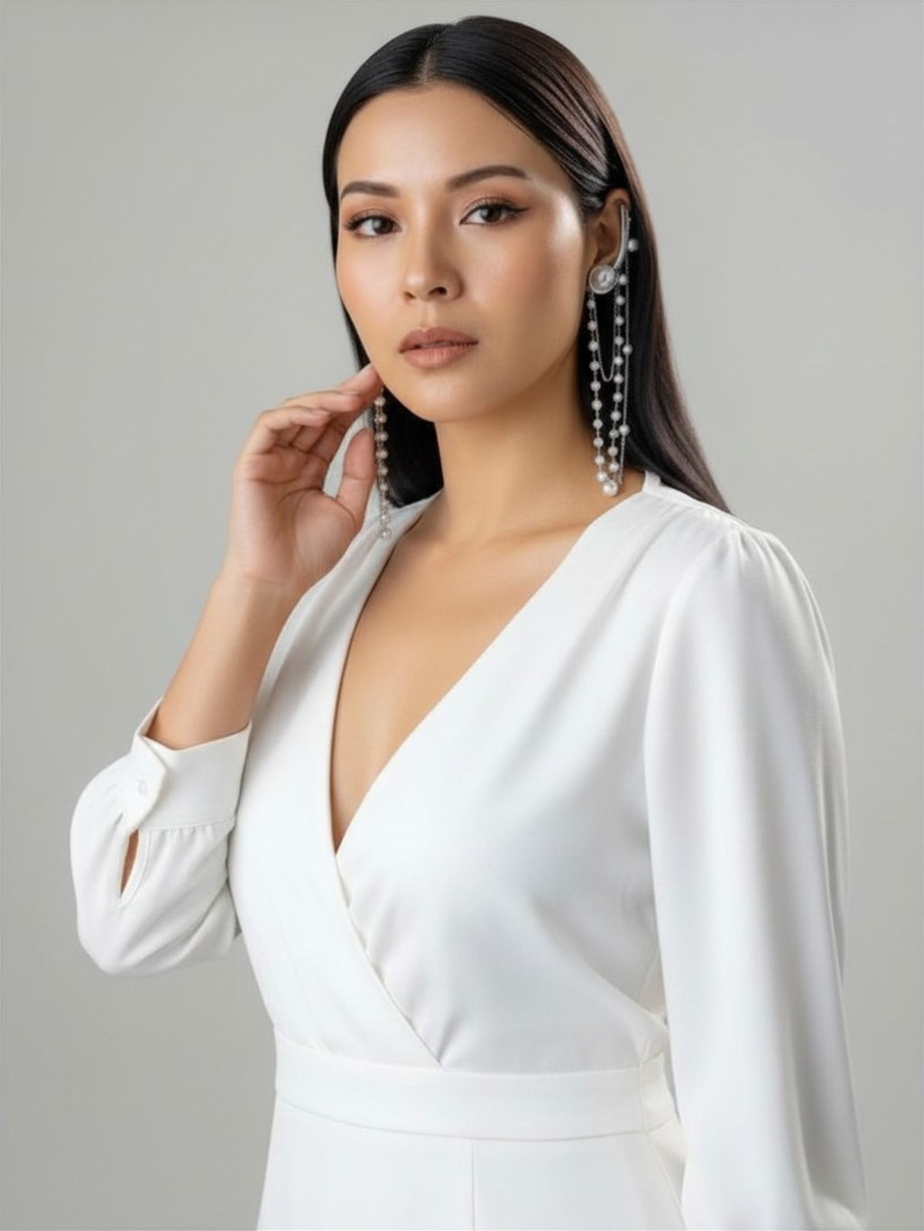 Pearl Chain Ear Cuf