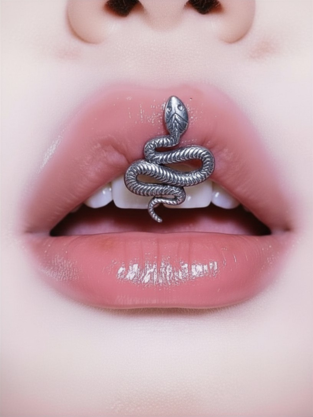 Snake Tongue Ring Stainless Steel
