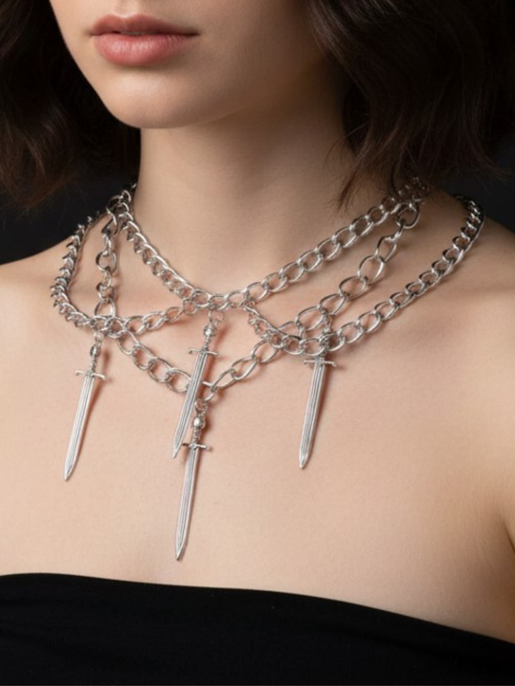 Samurai Dagger Sword Necklace