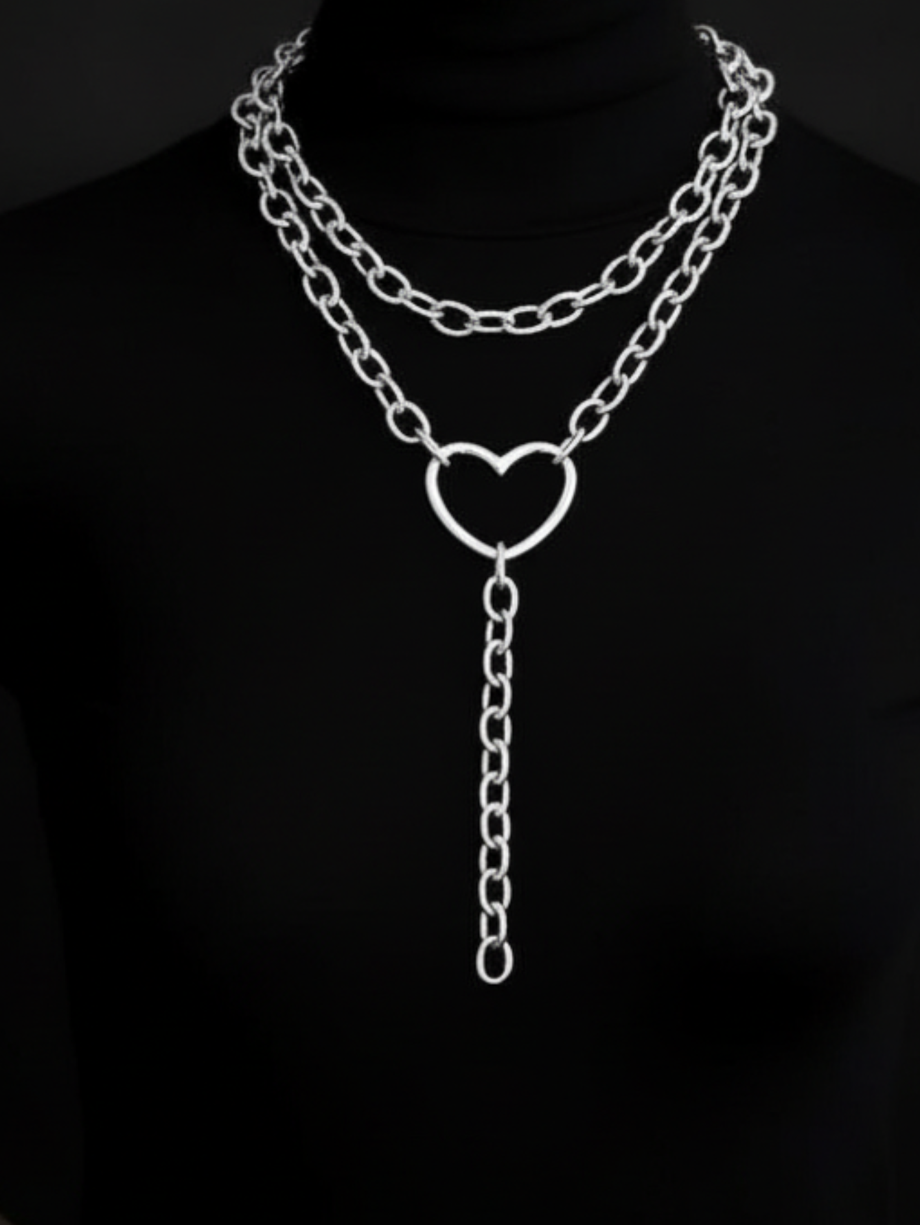 Heart Ring Chain Necklace