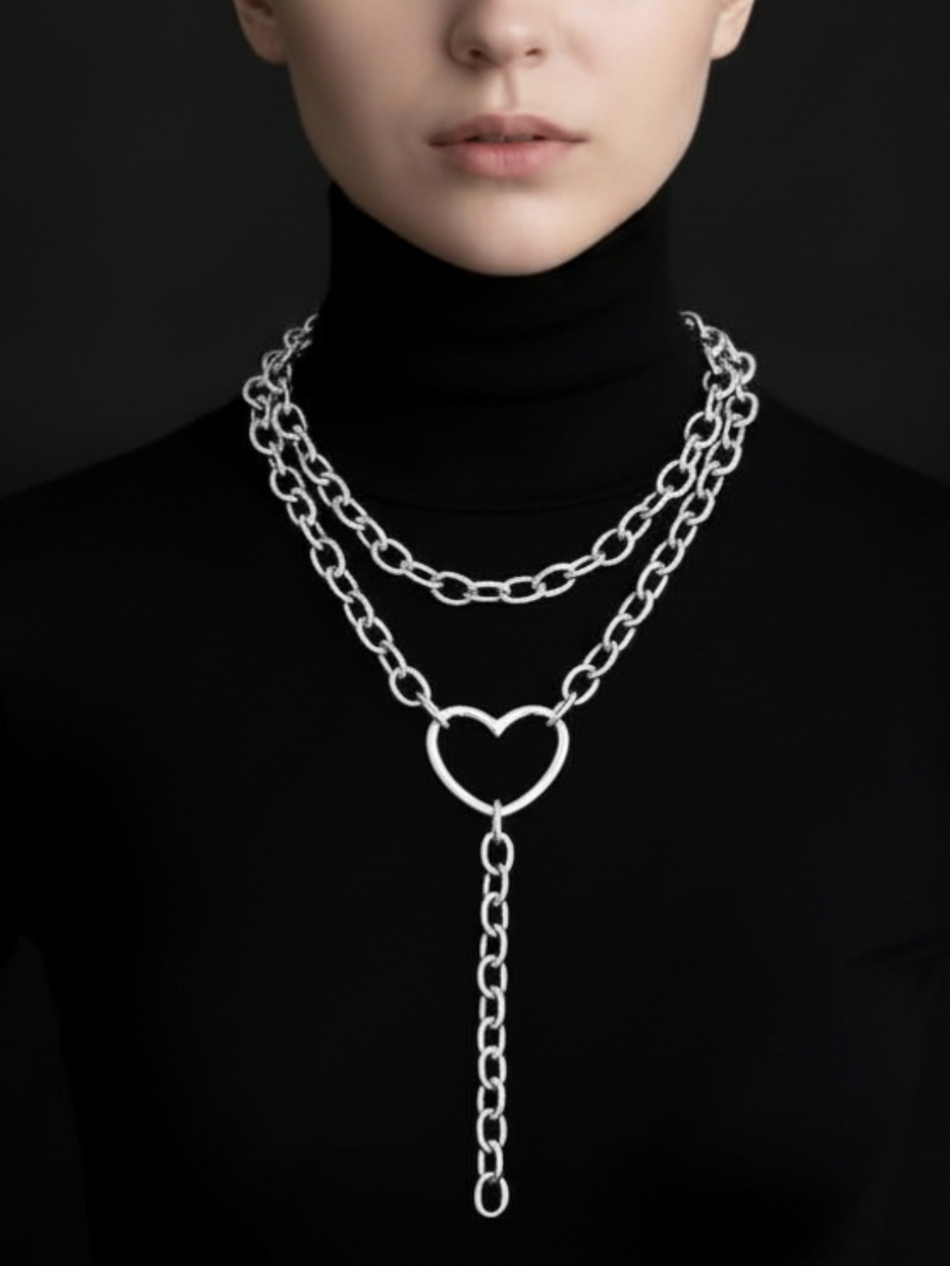 Heart Ring Chain Necklace