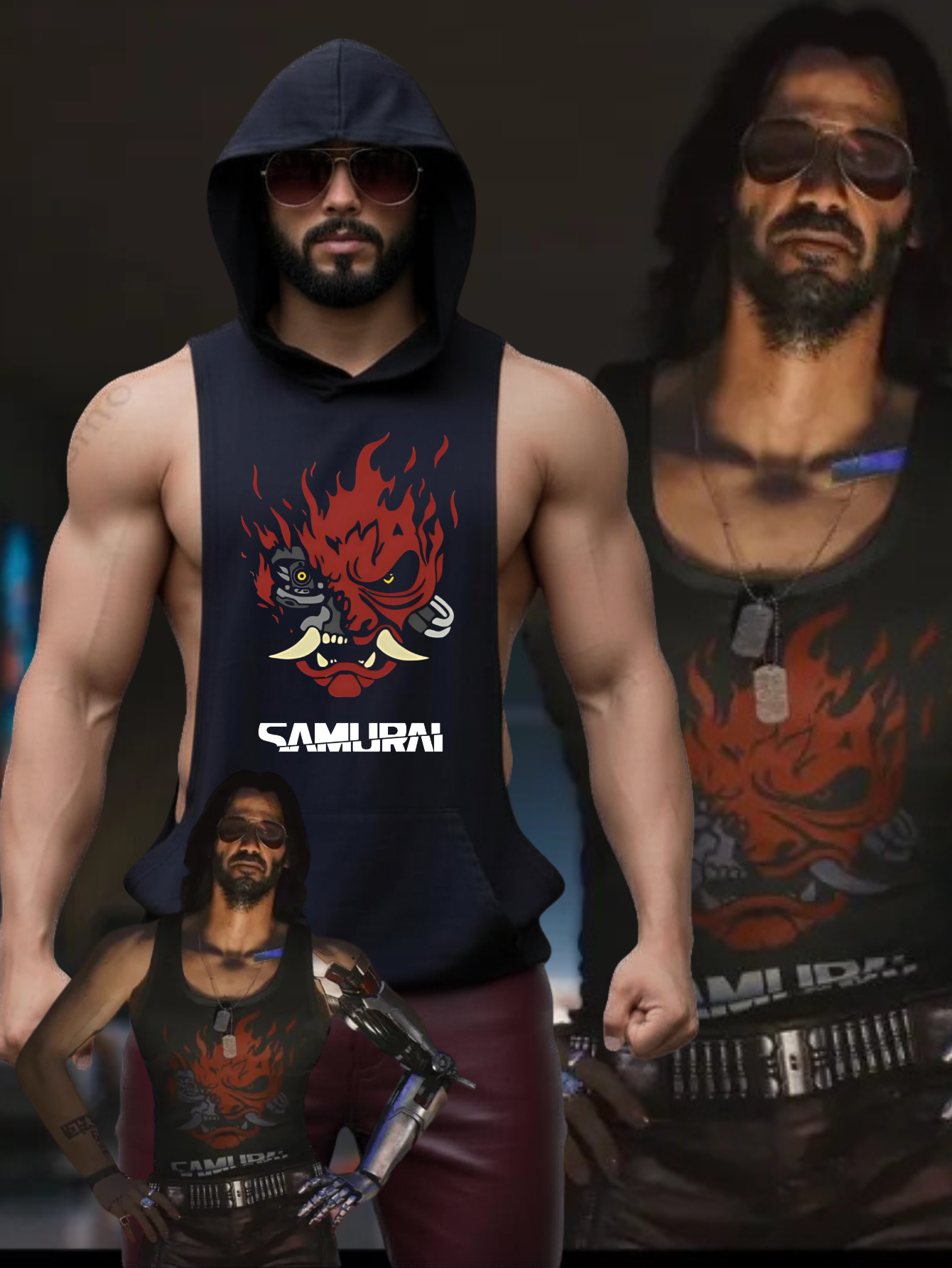 Johnny Silverhand Cyberpunk 2077 Tank Hoodie