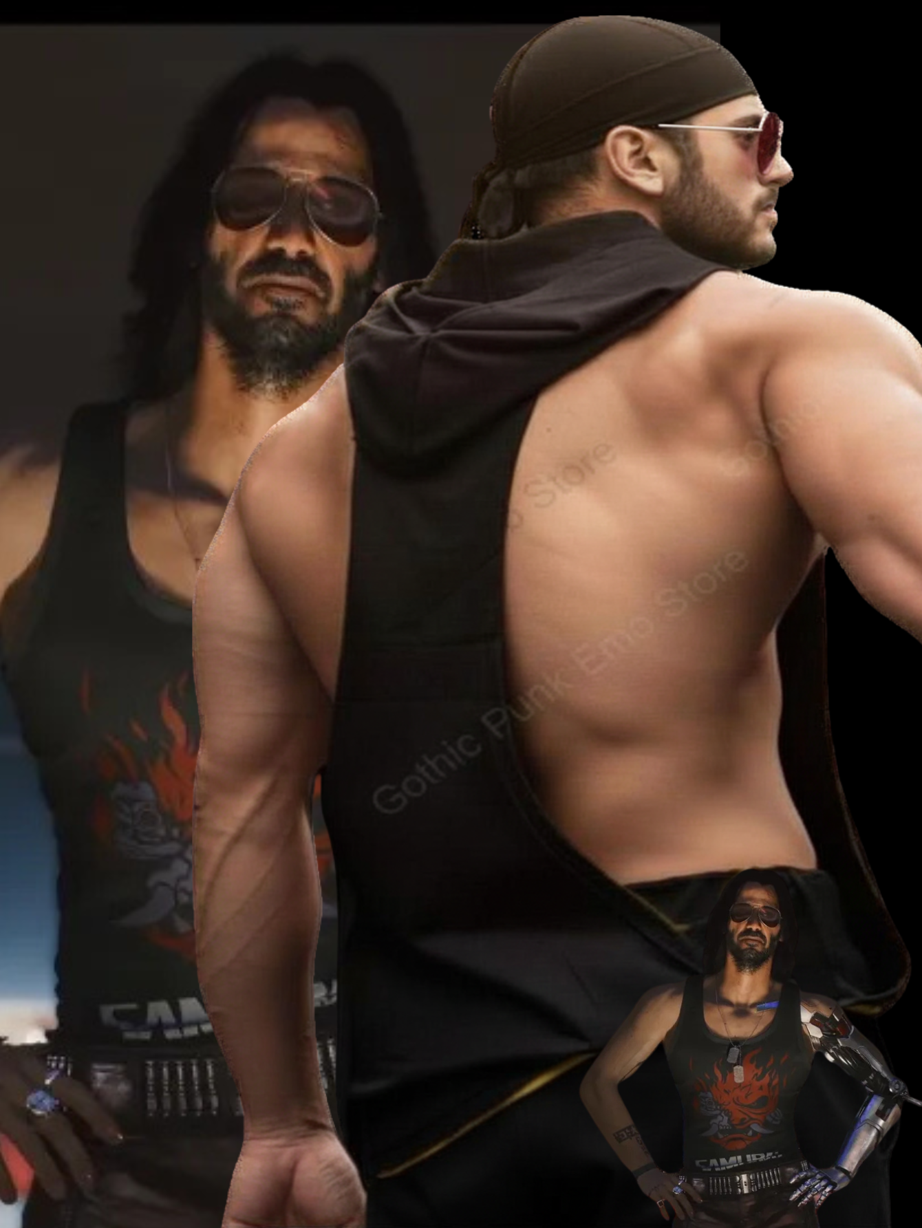 Johnny Silverhand Cyberpunk 2077 Tank Hoodie